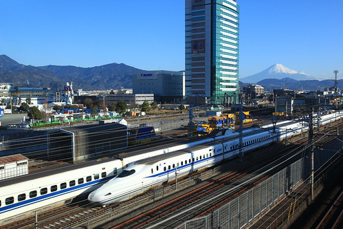 GUNDAM + Mt.Fuji + SHINKANSEN N700