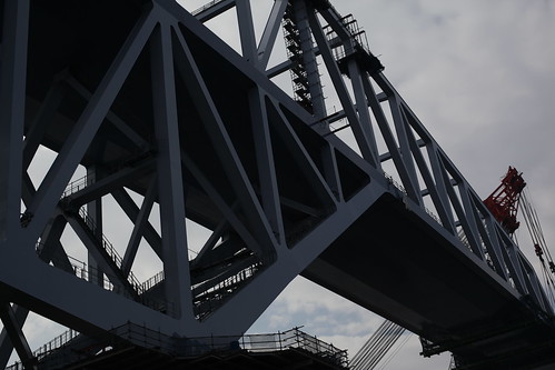 東京ゲートブリッジ 中央径間箱桁架設工事