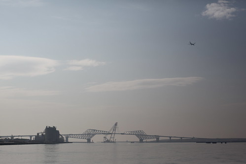 東京ゲートブリッジ 中央径間箱桁架設工事