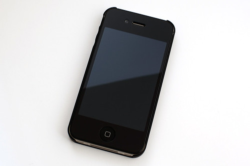 Air Jacket for iPhone 4S Rubber Coating Black