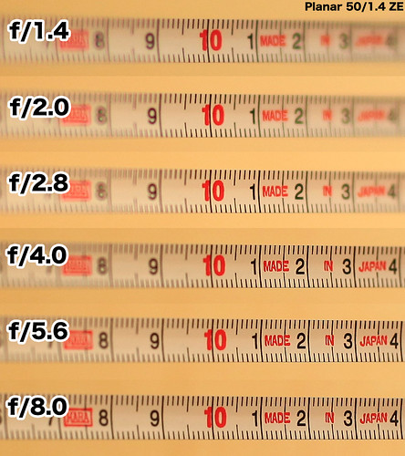 Planar 50/1.4 ZE　焦点移動