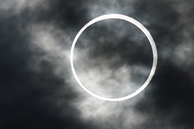 Annular eclipse Mar.21,2012 at Yokohama,Japan
