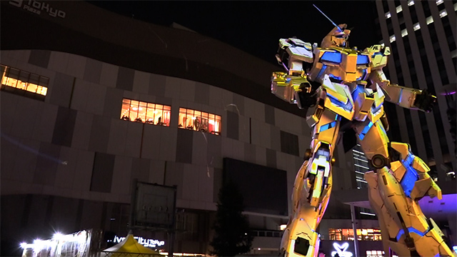 ガンダムUCプロジェクションマッピング