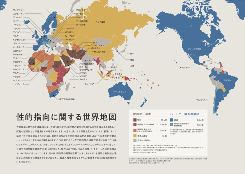 性的指向に関する世界地図